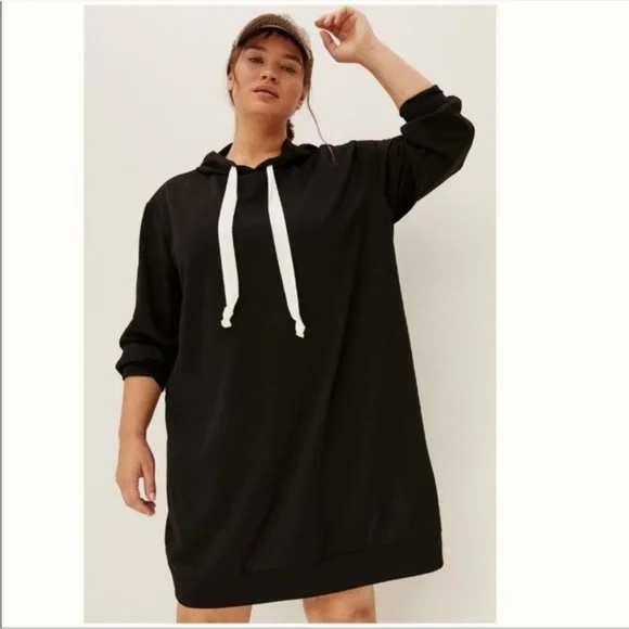 Anthropologie Saturday Sunday Adah Sweatshirt Hoodie Dress - Picture 3 of 16